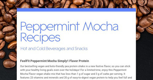 Peppermint Mocha Recipes
