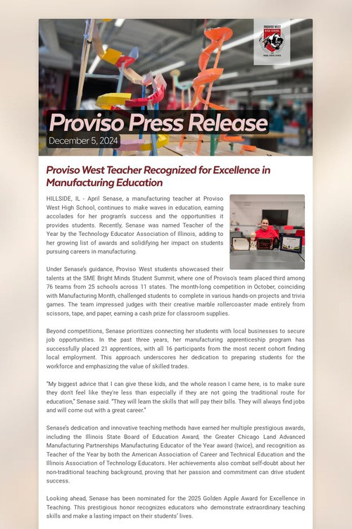 Proviso Press Release