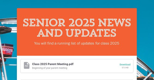 Senior 2025 News and Updates