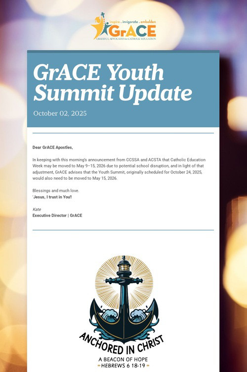 GrACE Youth Summit Update