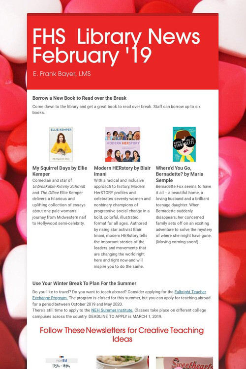 FHS  Library News  February '19