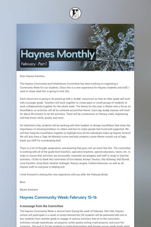 Haynes Monthly
