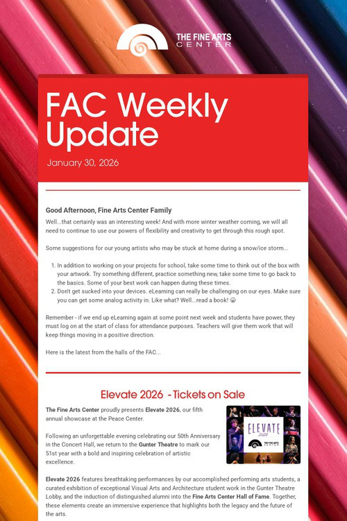 FAC Weekly Update