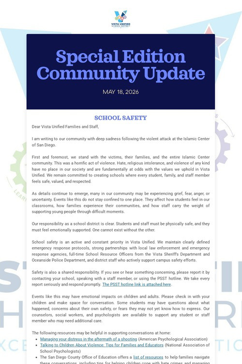 Special Edition Community Update