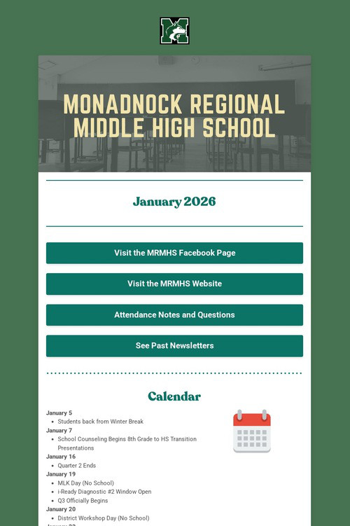 January 2026 MRMHS Newsletter