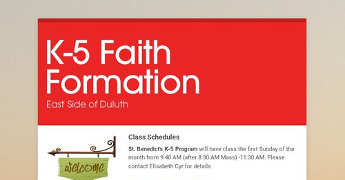 K-5 Faith Formation