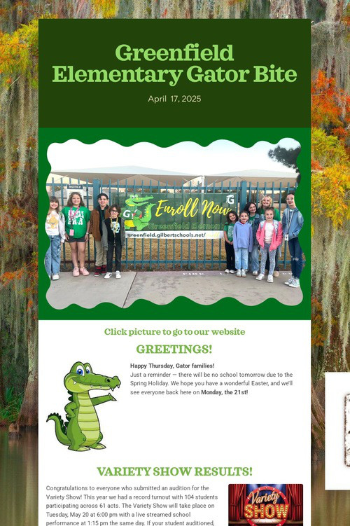 Greenfield Elementary Gator Bite
