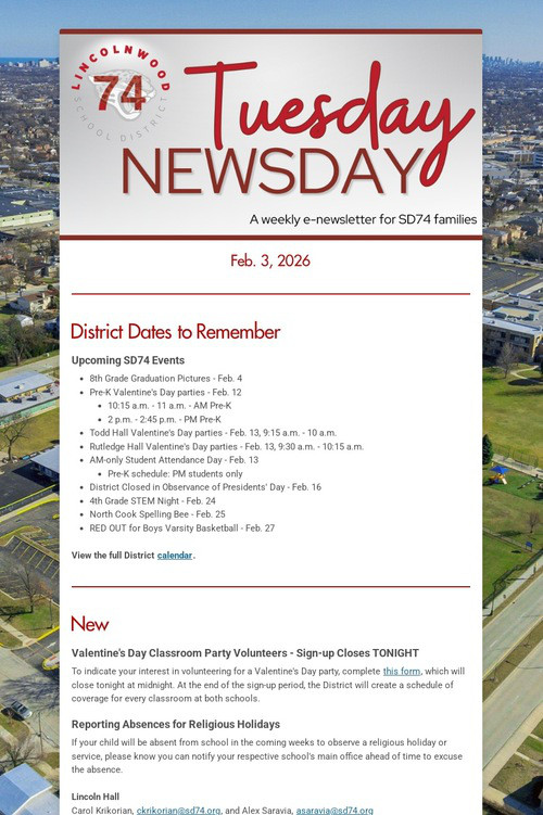 Tuesday Newsday