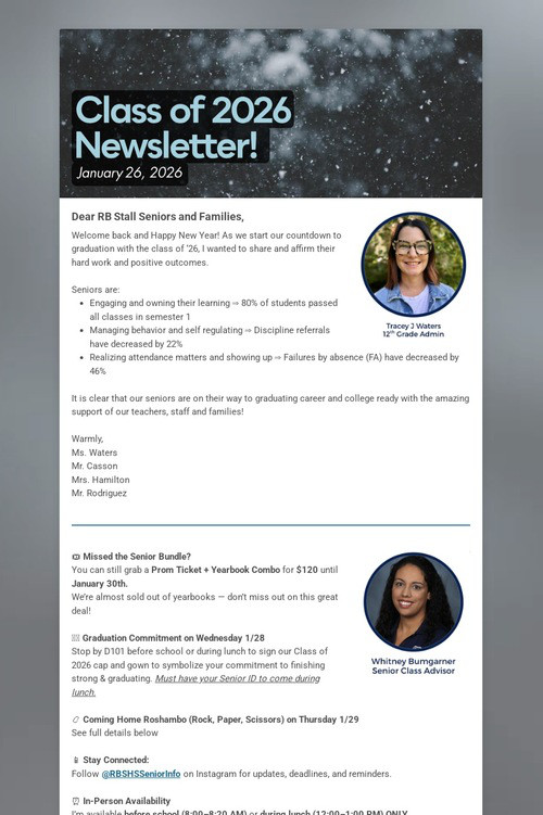Class of 2026 Newsletter!