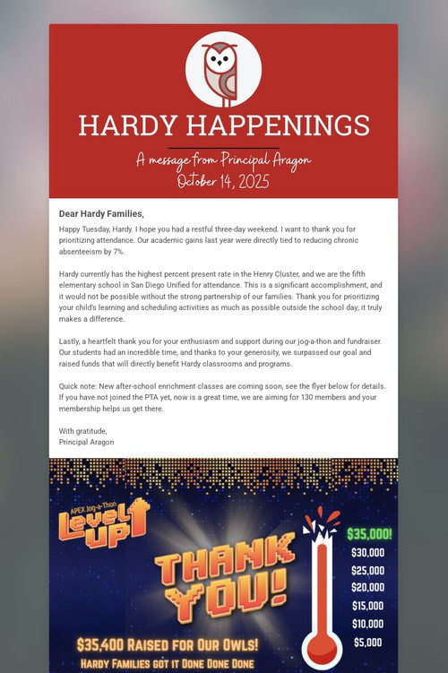 Hardy Happenings