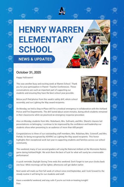 Warren School Weekly Update