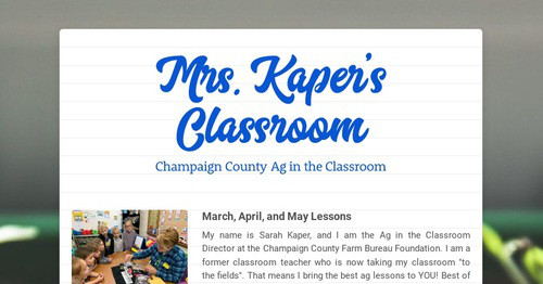 Mrs. Kaper's Classroom | Smore Newsletters for Education