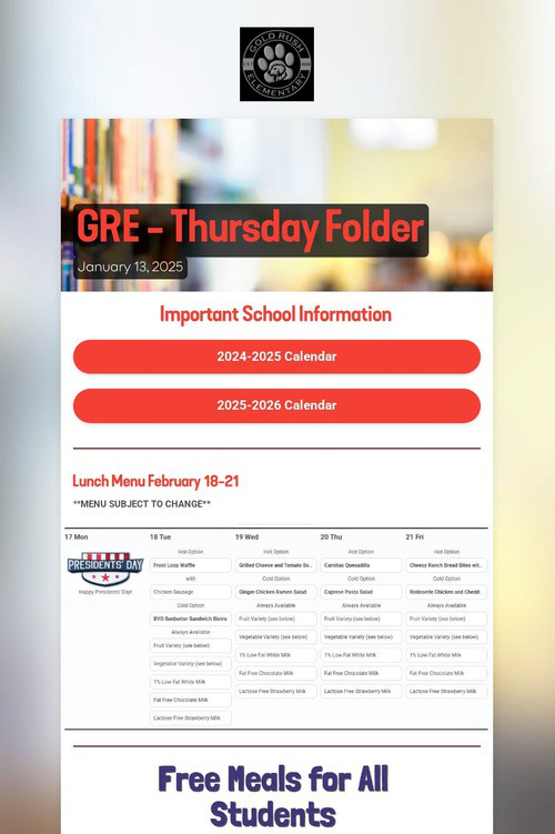 GRE - Thursday Folder
