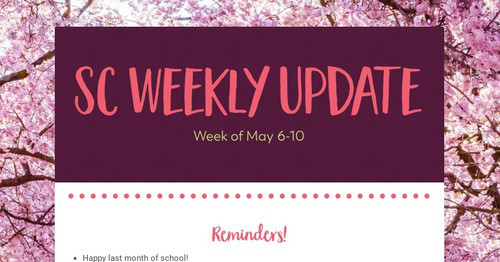 SC Weekly Update