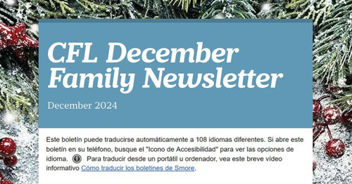 CFL December Family Newsletter