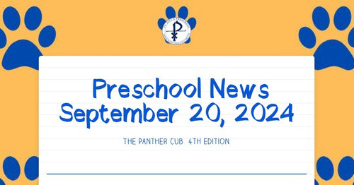 Preschool News September 20, 2024