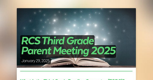 RCS Third Grade Parent Meeting 2025