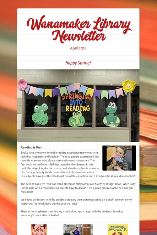 Wanamaker Library Newsletter