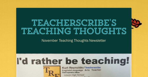 Teacherscribe's Teaching Thoughts