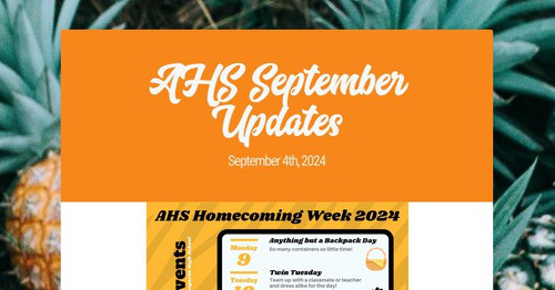 AHS September Updates