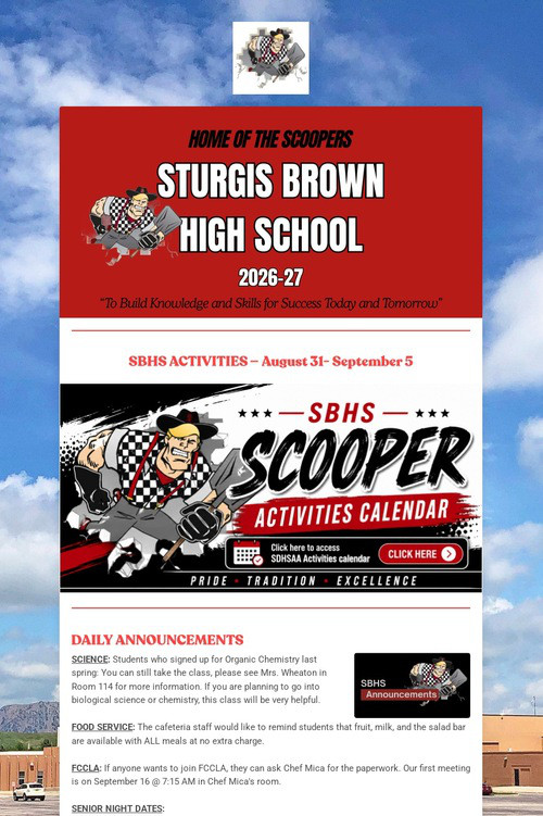 STURGIS BROWN HIGH SCHOOL