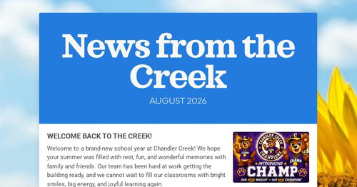 News from the Creek