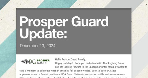Prosper Guard Update: