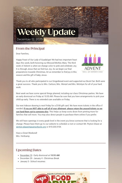 Weekly Update