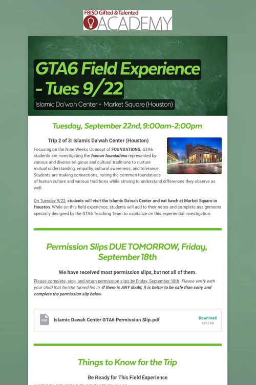 GTA6 Field Experience - Tues 9/22