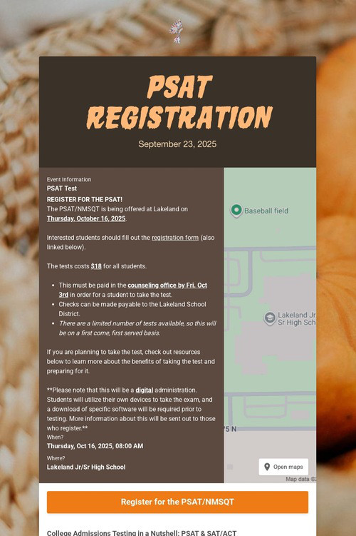 PSAT Registration