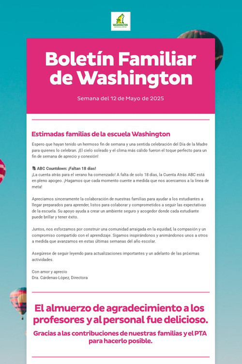 Boletín Familiar de Washington