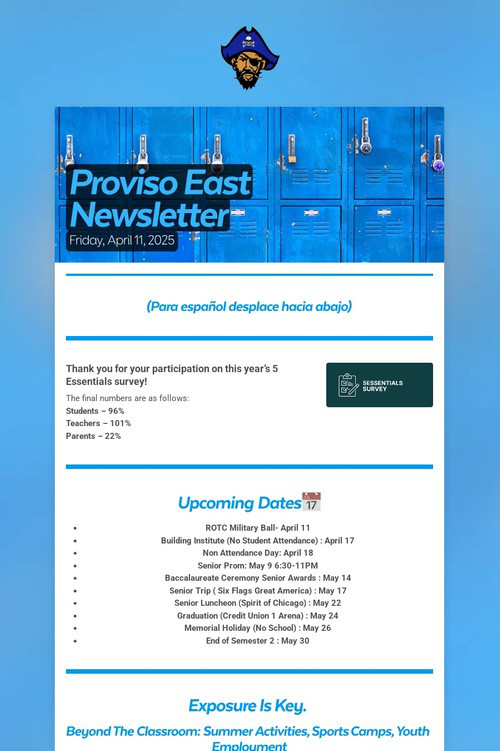 Proviso East Newsletter