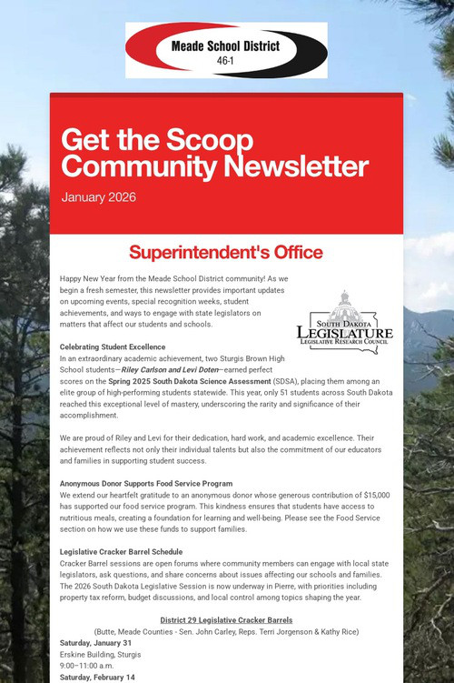 Get the Scoop Community Newsletter