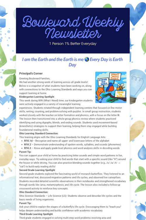 Boulevard Weekly Newsletter