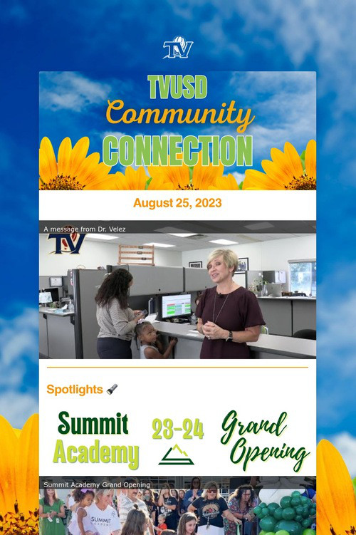 TVUSD COMMUNITY CONNECTION