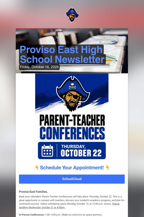 Proviso East High School Newsletter