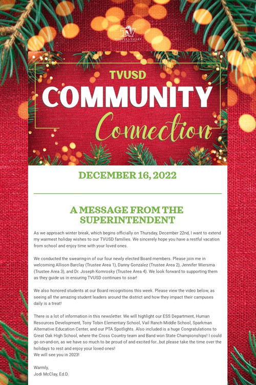 TVUSD COMMUNITY CONNECTION
