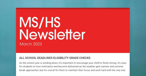 MS/HS Newsletter