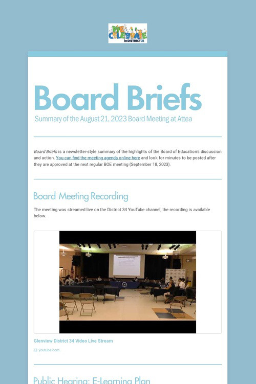 Board Briefs