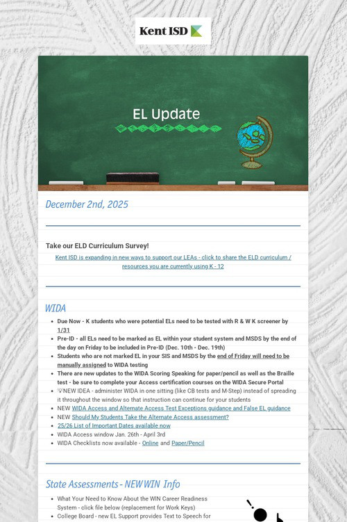 EL Update