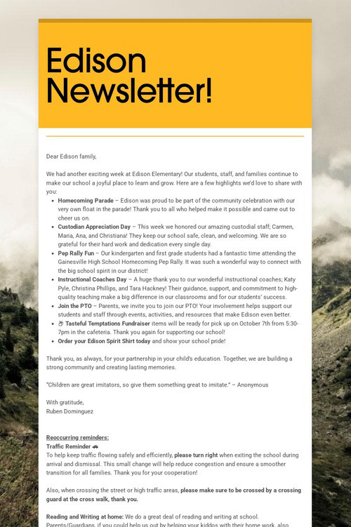Edison Newsletter!