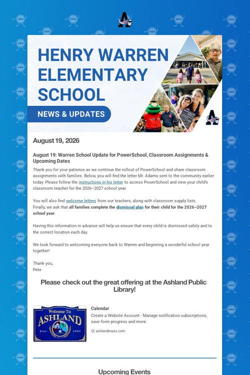 Warren School Summer Update