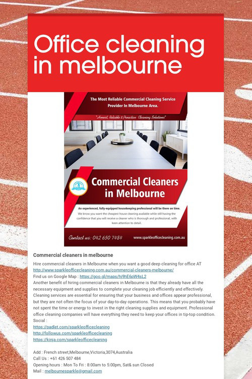 Office cleaning in melbourne
