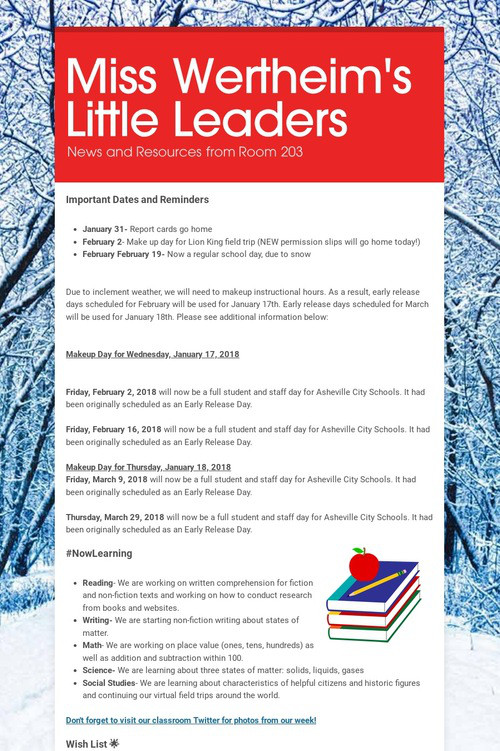 Miss Wertheim's Little Leaders
