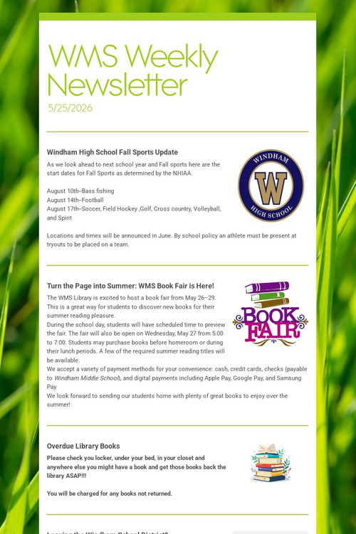 WMS Weekly Newsletter