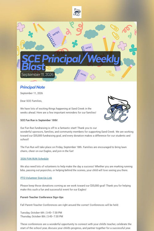 SCE Principal/Weekly Blast