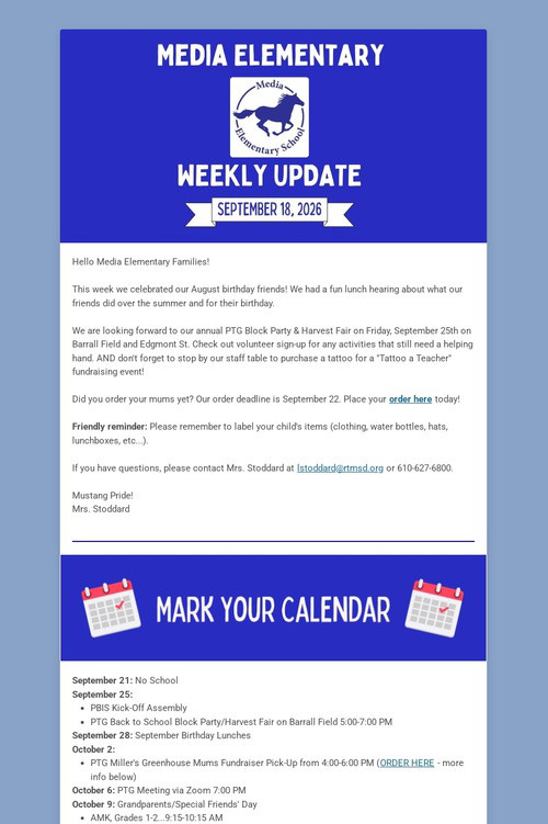 MES Weekly Update