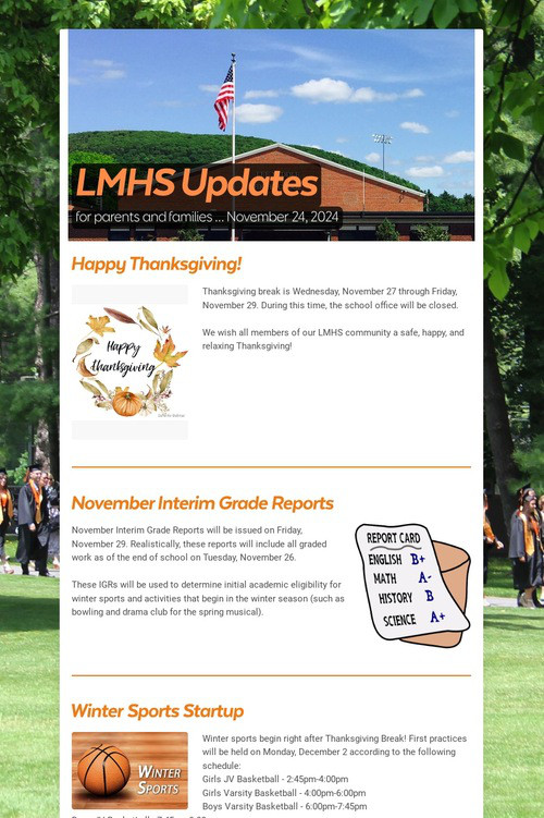 LMHS Updates