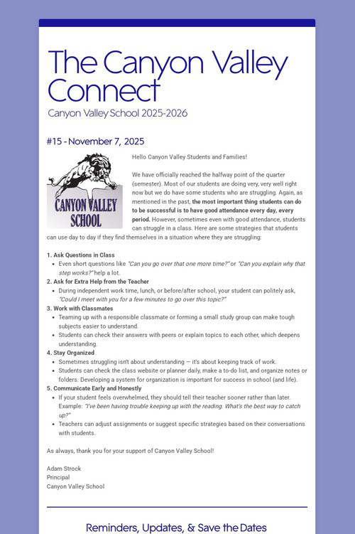 The Canyon Valley Connect