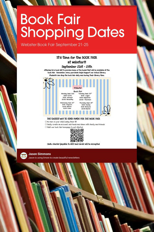Book Fair Shopping Dates